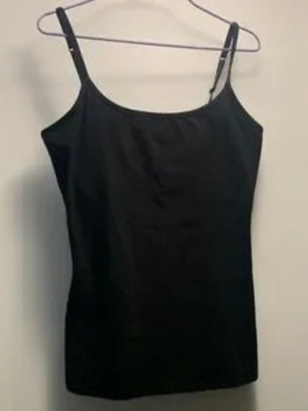 Black Slim-Fit Adjustable-Strap Camisole
